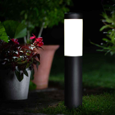 London Solar Post Lights Charcoal