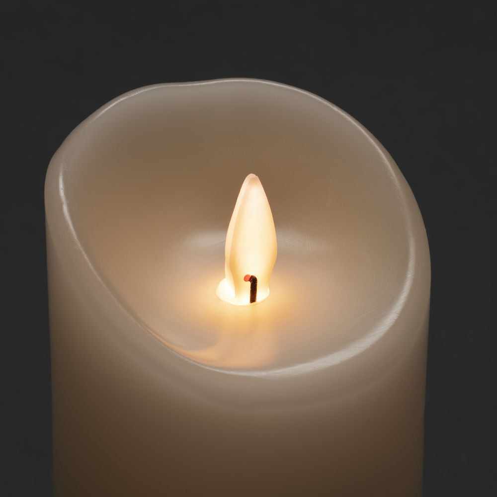 x3 Deluxe Wax Candles Ivory White