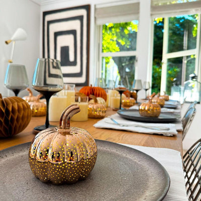 x12 Brass Pumpkin Lights