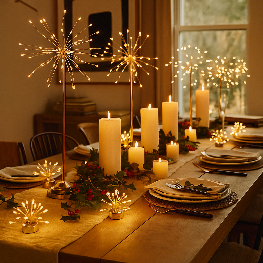 x6 Large Starburst Table Lamps x6 Starburst Tealights