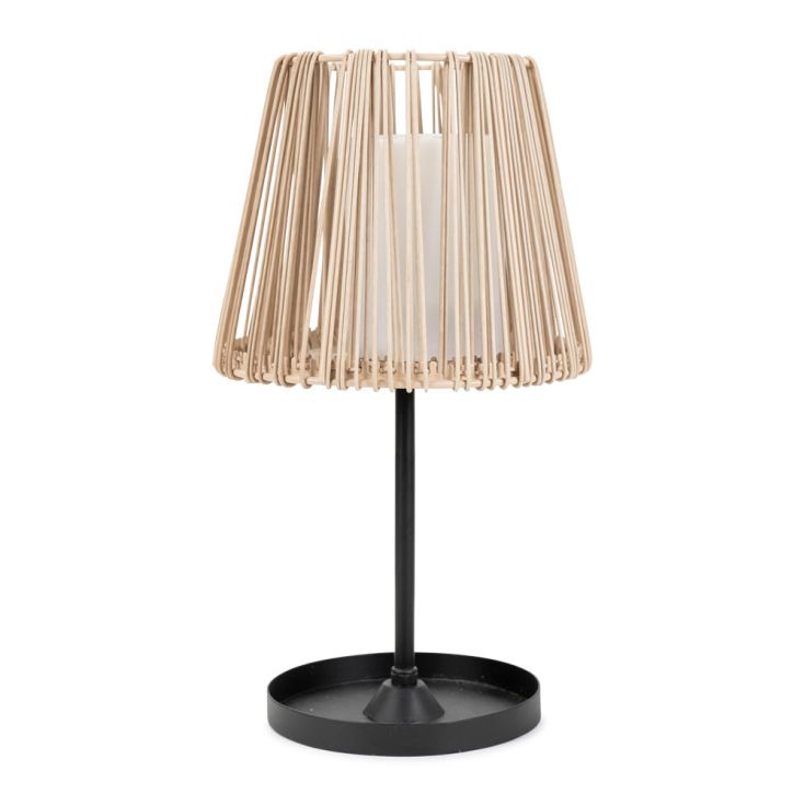 x3 Rattan Solar Table Lamp