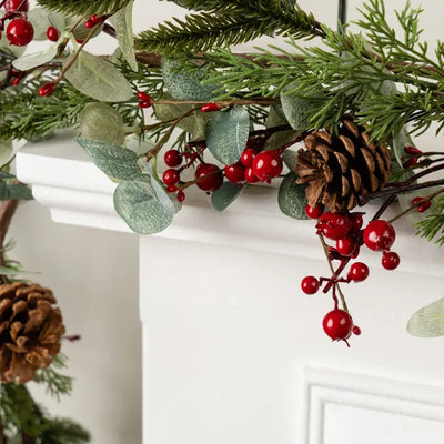 Eucalyptus & Red Berry Garland