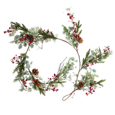 Eucalyptus & Red Berry Garland