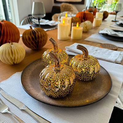 x12 Brass Pumpkin Lights