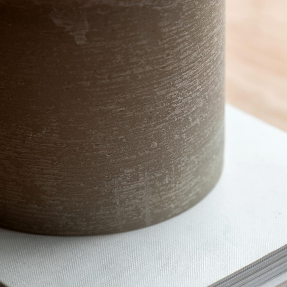 x3 3 Wick LED Candle Warm Grey