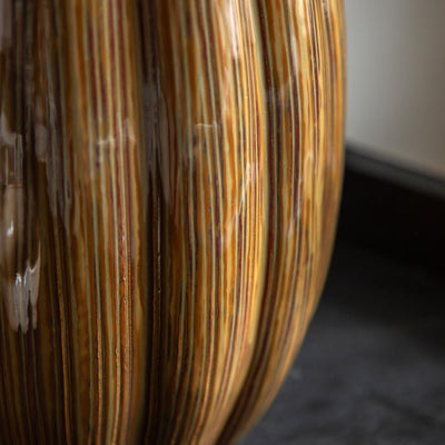 3x Ceramic Pumpkin Rust