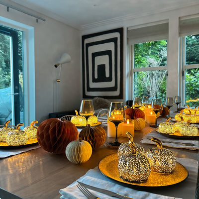 x6 Brass Pumpkin Lights