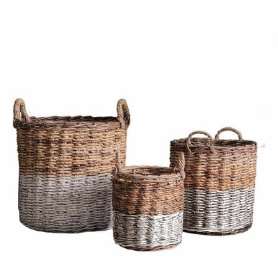 Ramon Set of 3 Baskets White