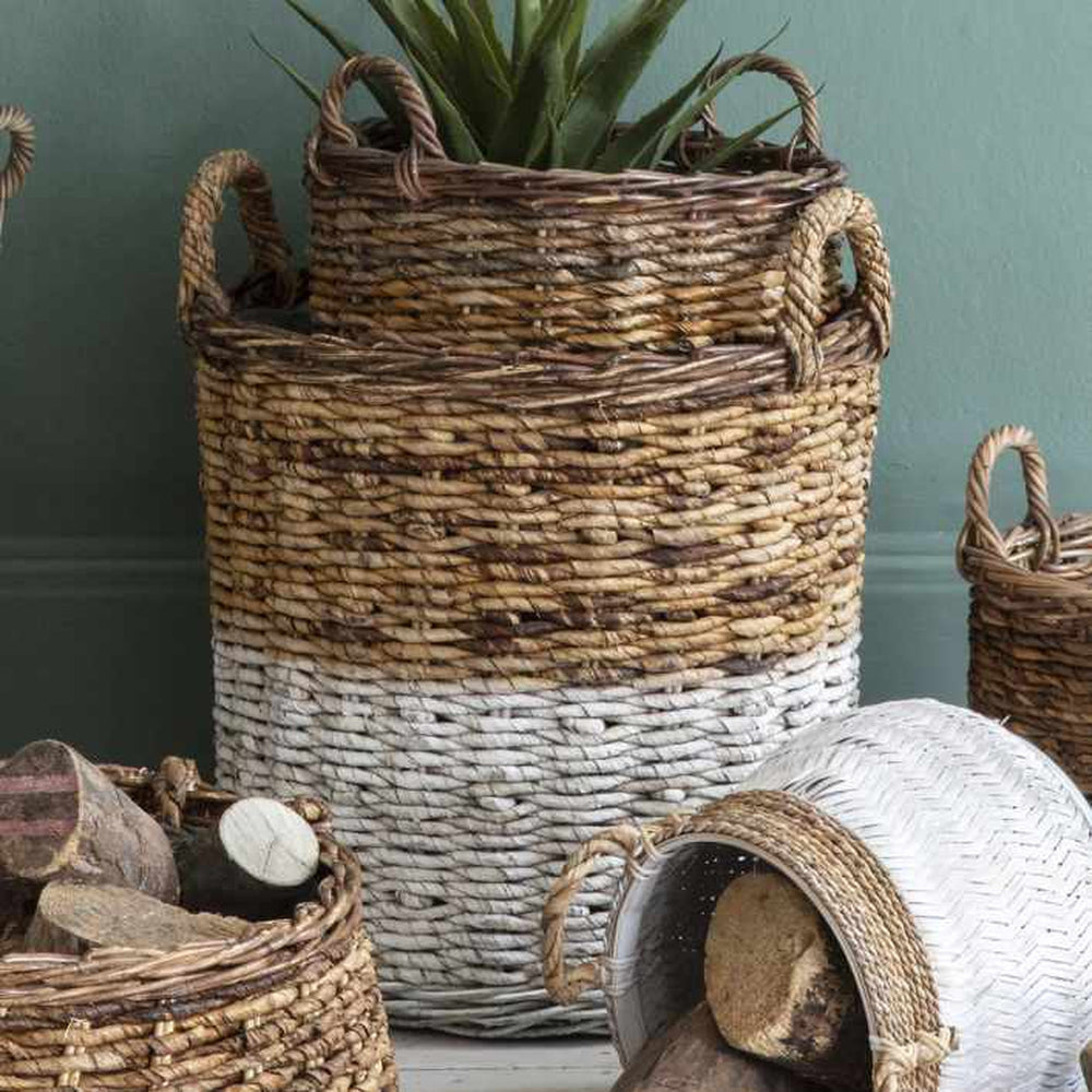 Ramon Set of 3 Baskets White