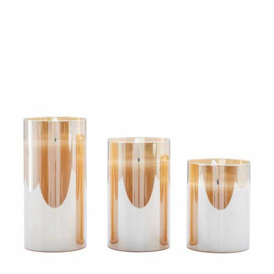 x3 Gold LED Candle Votive