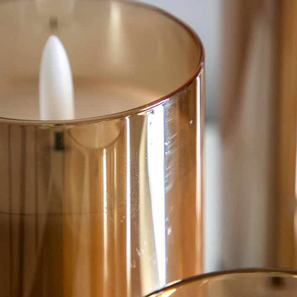 x3 Gold LED Candle Votive