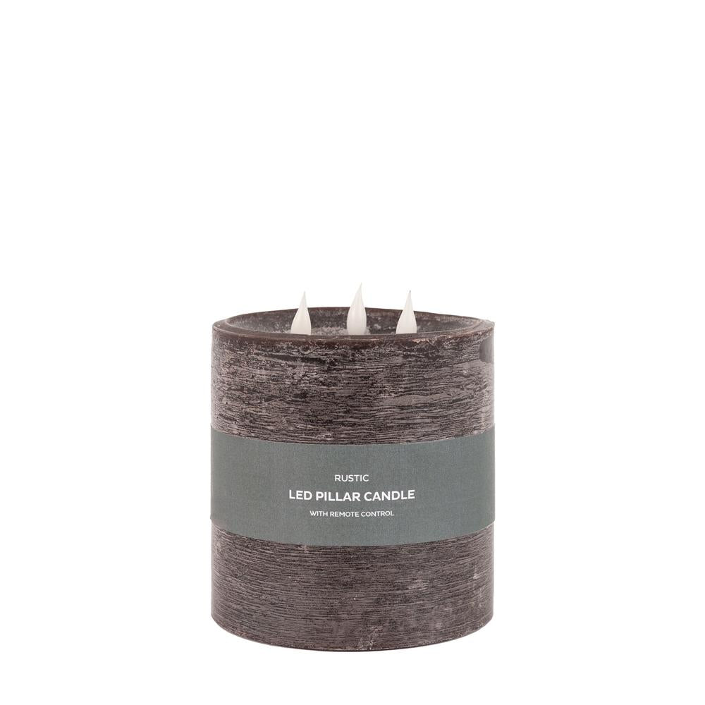 x3 3 Wick LED Candle Mocha