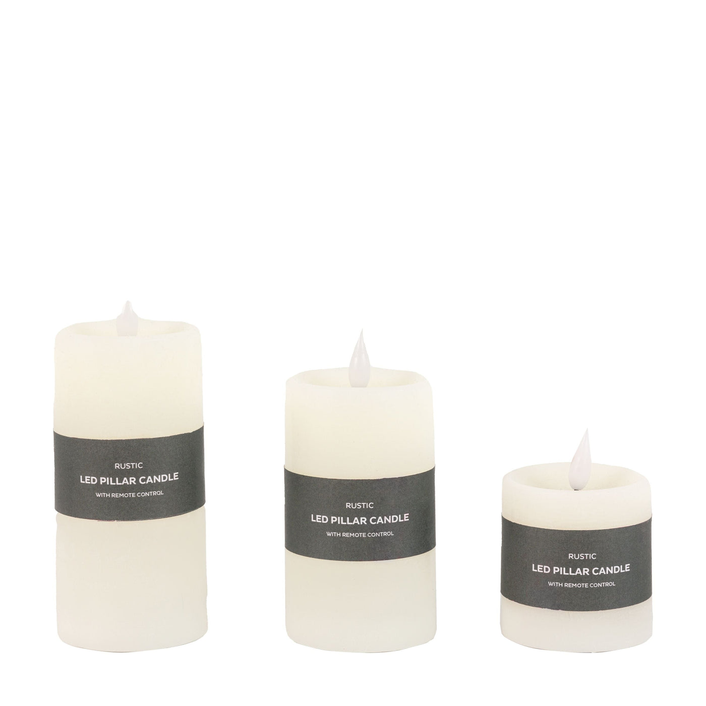 x3 LED Candles Ivory