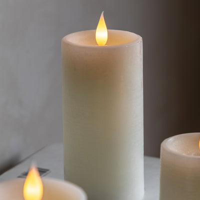 x3 LED Candles Ivory