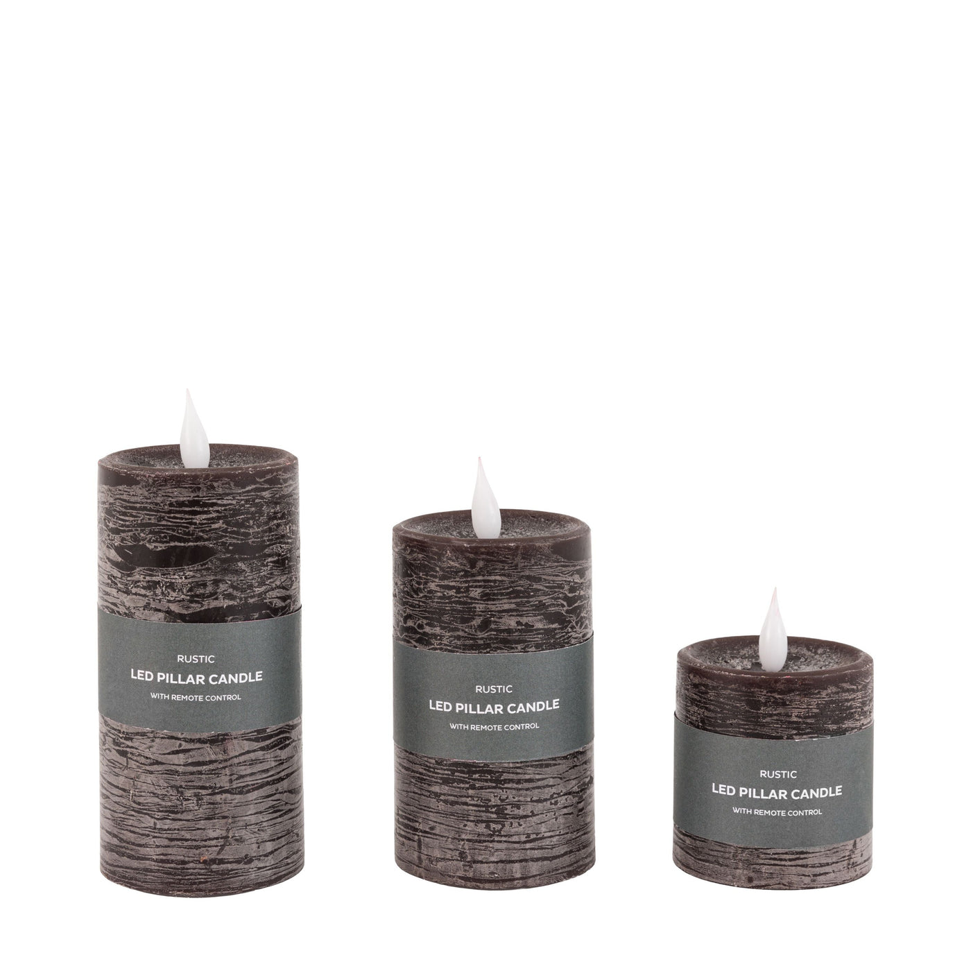 x3 LED Candles Mocha