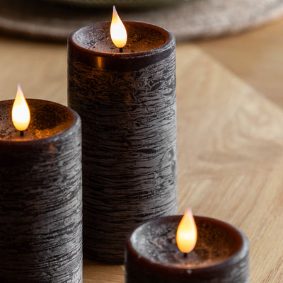 x3 LED Candles Mocha