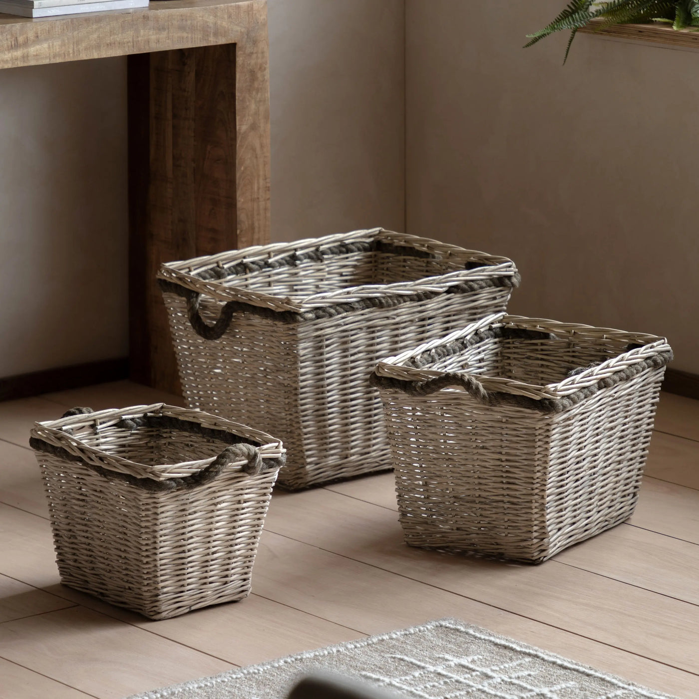 x3 Aspen Woven Log Basket Natural
