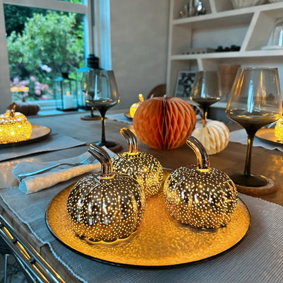 x12 Brass Pumpkin Lights