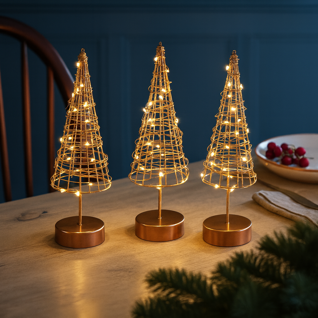 x12 Table Tree Lights Gold