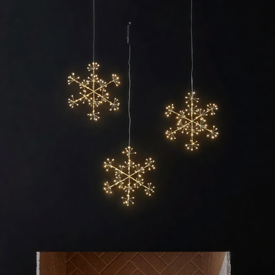 Pack of 3 Battery Snowflake