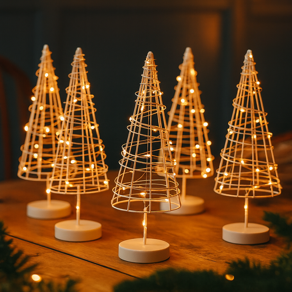 x3 Table Tree Lights White