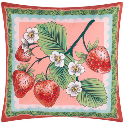 Strawberries Outdoor Pillow Multi