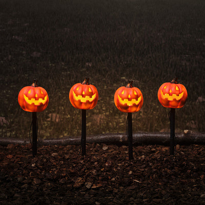 x4 Halloween Pumpkin Stake Lights