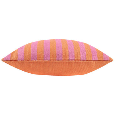 Deck Stripe Woven Outdoor Pillow Orange Pink