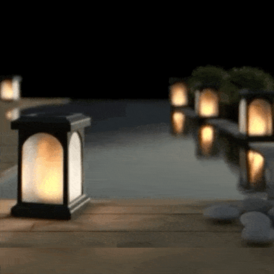X6 Chatham Solar Flame Lanterns