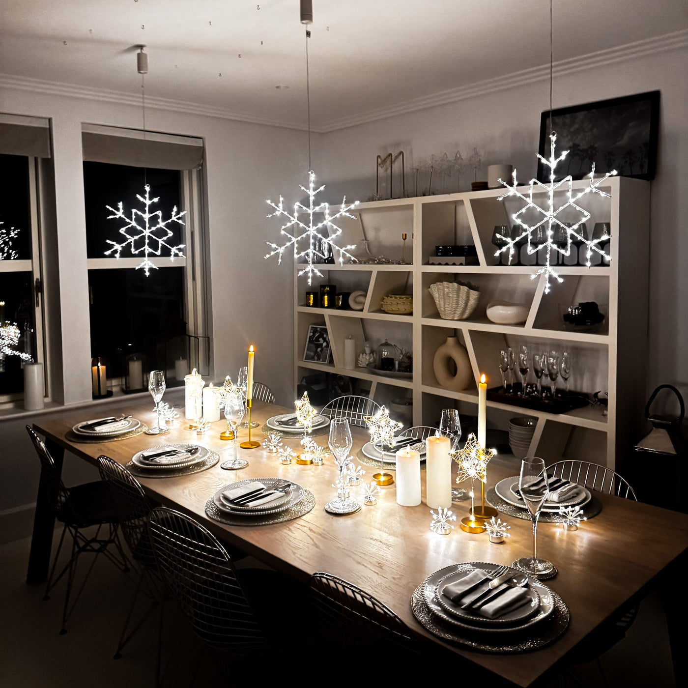 x3 Lumi Hanging Snowflake Light