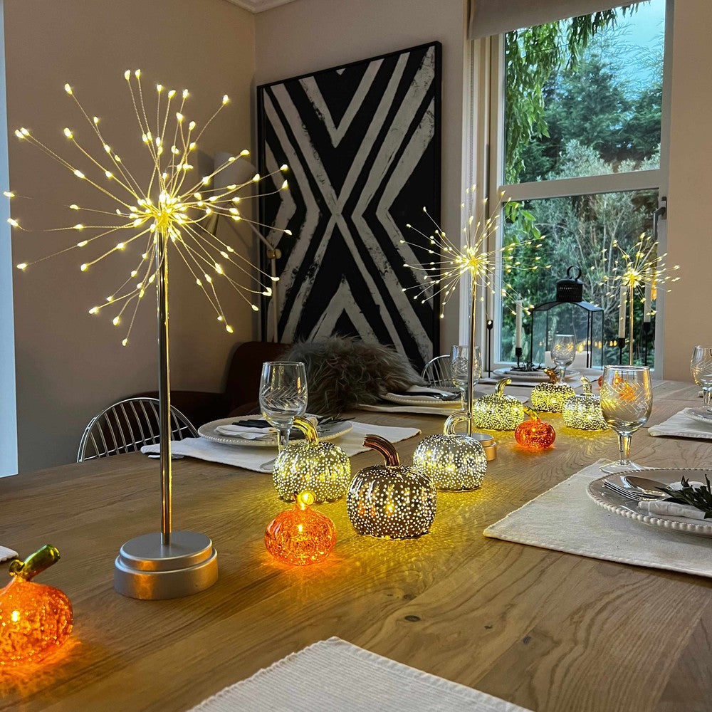 Fall Starburst Mottled Pumpkin Table Lights Pack