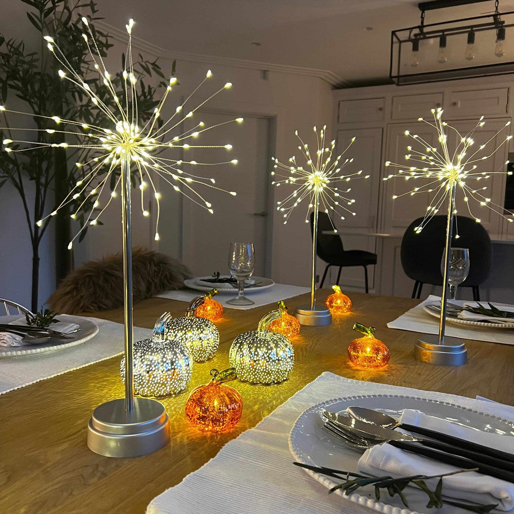 Fall Starburst Mottled Pumpkin Table Lights Pack