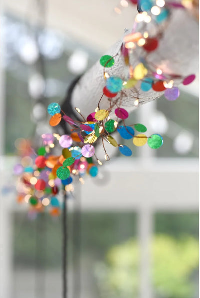 9x Starburst Table Lamps & 2x Confetti Garland Lights