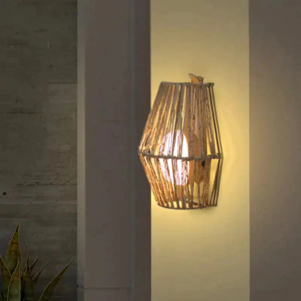Chatham Wireless Wicker Wall Light