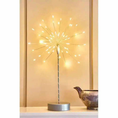 Starburst Table Lamps Silver & Pinecones Pack