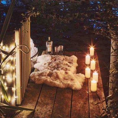 X2 Outdoor Pillar Candles White