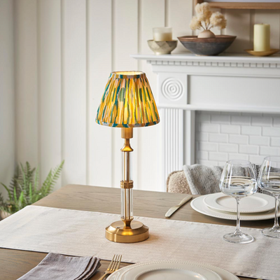 Morton Rechargeable Table Lamp with Ikat Shade