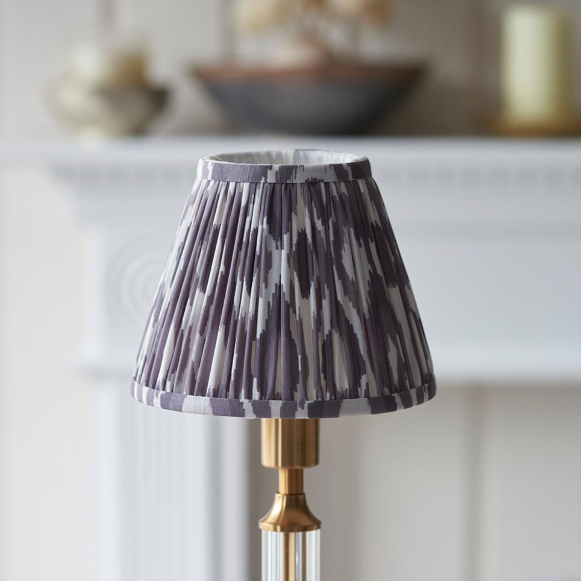 Morton Rechargeable Table Lamp with Ikat Shade