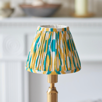 Trobridge Rechargeable Table Lamp with Ikat Shade