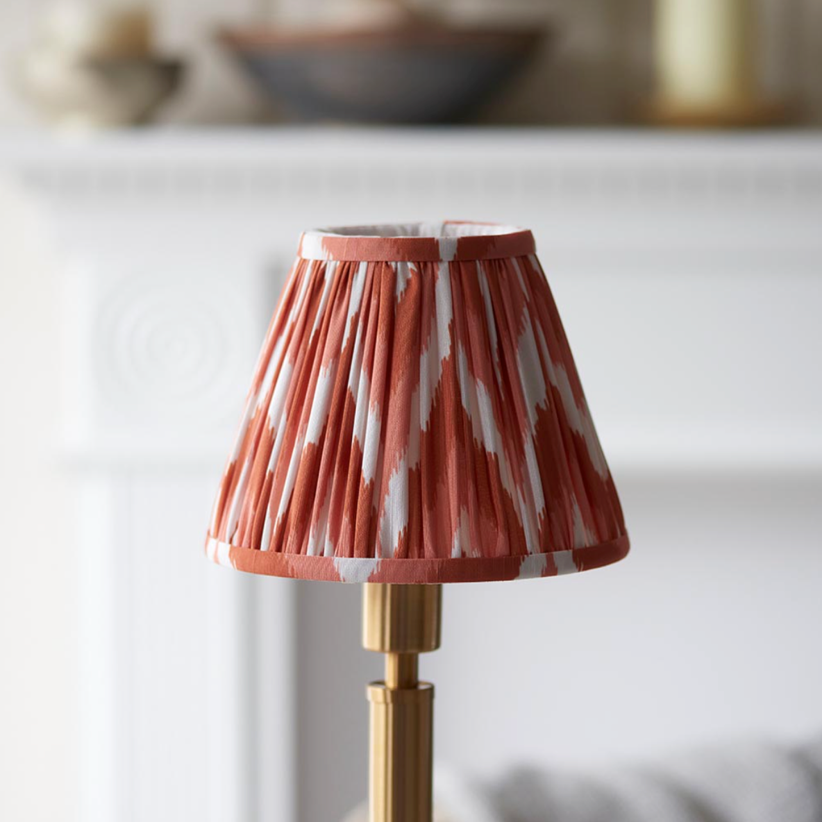 Upton Rechargeable Table Lamp with Zigzag Shade