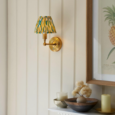 Burley Rechargeable Wall Lamp with Ikat Shade