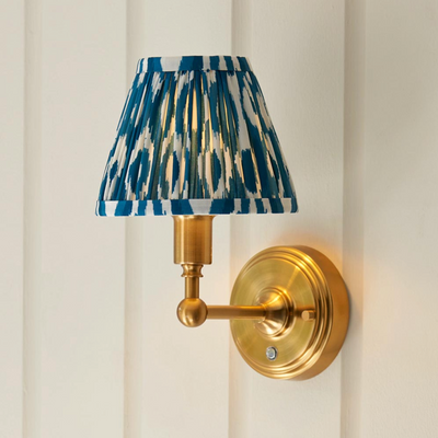 Burley Rechargeable Wall Lamp with Ikat Shade