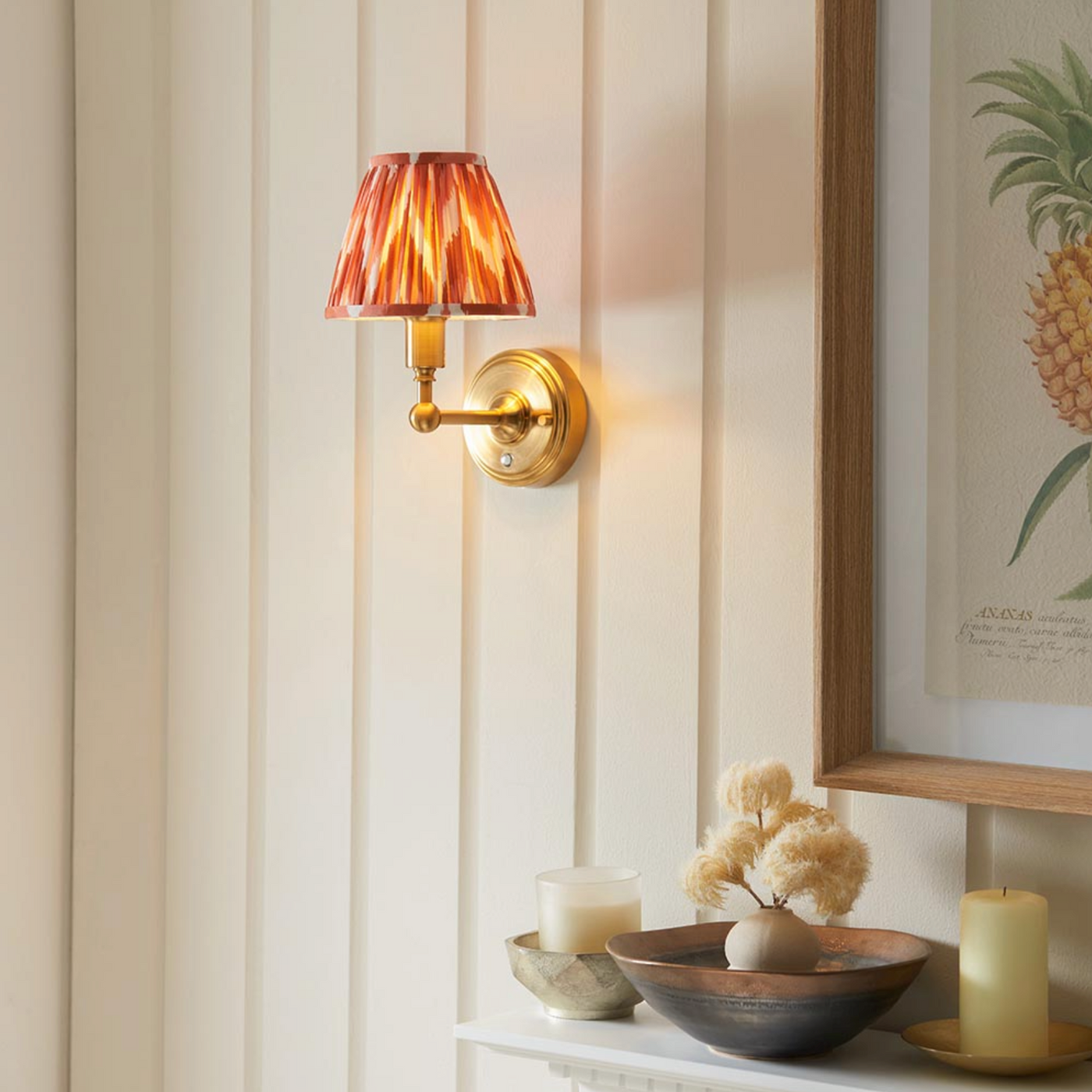 Burley Rechargeable Wall Lamp with Zigzag Shade