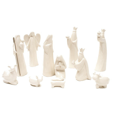 Dolomite White Nativity Set