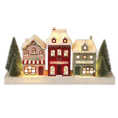 Light Up Christmas Village Scene