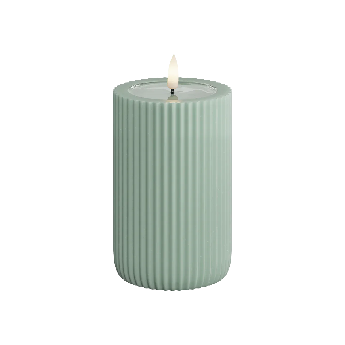 x6 LED Stripe Candles Mint