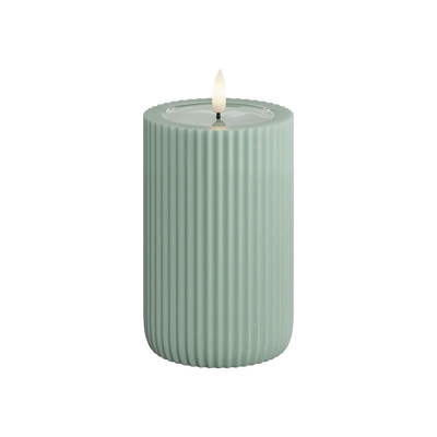 x6 LED Stripe Candles Mint