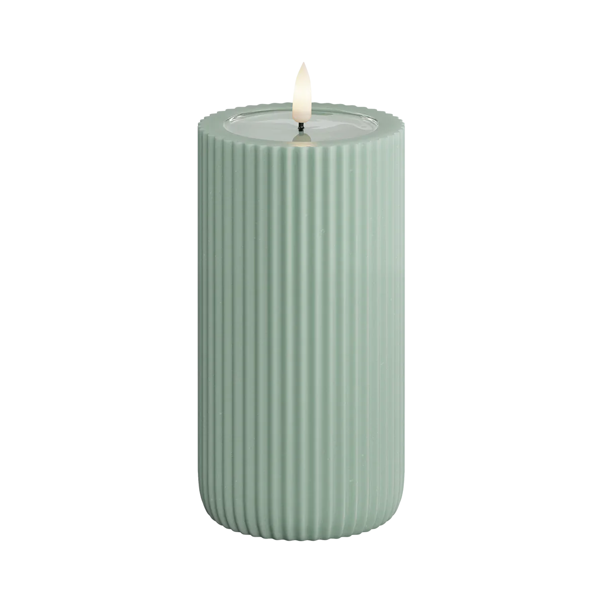 x6 LED Stripe Candles Mint