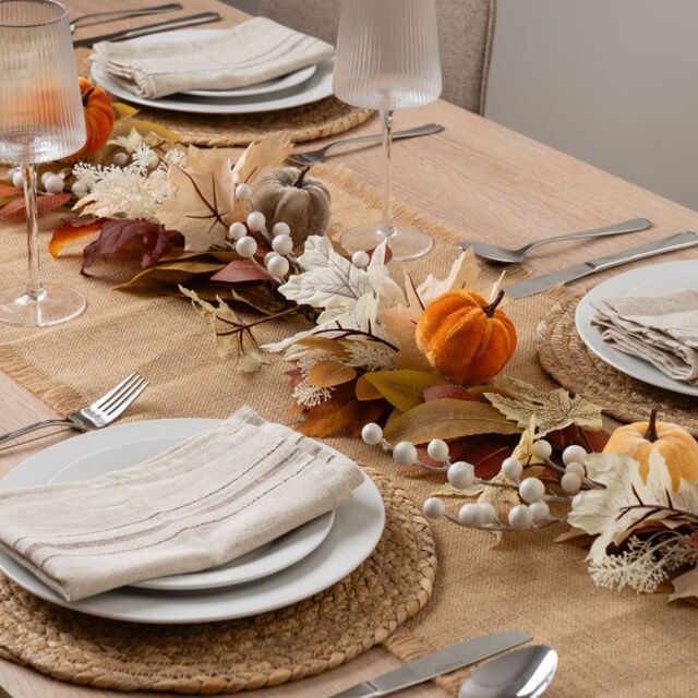 Neutral Velvet Pumpkin Garland