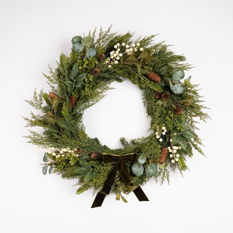 Oversized Velvet Wreath Bow